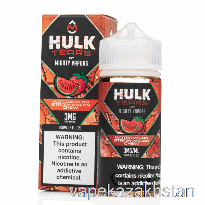 Vape Disposable Watermelon Straw Melon Chew - Hulk Tears - 100mL 0mg